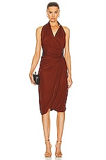 Bottega Veneta Light Weight Viscose Jersey Dress in Pudding, view 1, click to view large image.