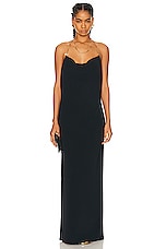 Bottega Veneta Double Fluid Viscose Knit Dress in Black, view 1, click to view large image.