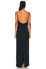 Bottega Veneta Double Fluid Viscose Knit Dress in Black, view 3, click to view large image.