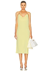 Bottega Veneta Double Fluid Viscose Knit Dress in Pineapple, view 1, click to view large image.