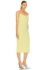 Bottega Veneta Double Fluid Viscose Knit Dress in Pineapple, view 2, click to view large image.