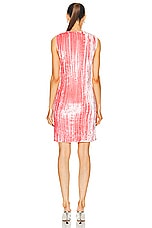Bottega Veneta Textured Viscose Silk Velvet Dress in Pink Lemonade, view 3, click to view large image.