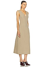Bottega Veneta Midi Dress in Sand, view 2, click to view large image.