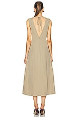 Bottega Veneta Midi Dress in Sand, view 3, click to view large image.