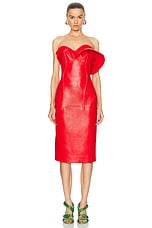 Bottega Veneta Midi Dress in Poppy, view 1, click to view large image.