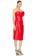 Bottega Veneta Midi Dress in Poppy, view 2, click to view large image.