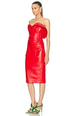 Bottega Veneta Midi Dress in Poppy, view 3, click to view large image.