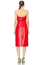 Bottega Veneta Midi Dress in Poppy, view 4, click to view large image.