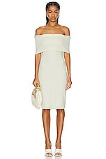 Bottega Veneta Off The Shoulder Dress in Pastry, view 1, click to view large image.