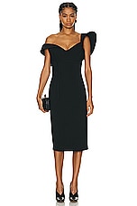 Bottega Veneta Midi Dress in Black, view 1, click to view large image.