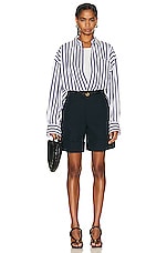 Bottega Veneta Tailored Short in Abyss, view 4, click to view large image.