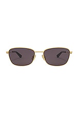 Bottega Veneta Square Sunglasses in Black, view 1, click to view large image.