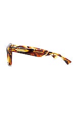 Bottega Veneta Scoop Rectangular Sunglasses in Havana, view 3, click to view large image.