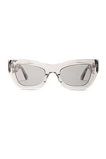 Bottega Veneta Edgy Sunglasses in Grey, view 1, click to view large image.