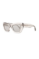 Bottega Veneta Edgy Sunglasses in Grey, view 2, click to view large image.