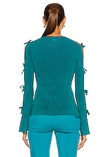 Bottega Veneta Rib Velvet Sweater in Blaster, view 3, click to view large image.