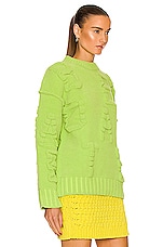 Bottega Veneta Alphabet Chenille Knit Sweater in Caterpillar, view 2, click to view large image.