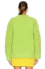 Bottega Veneta Alphabet Chenille Knit Sweater in Caterpillar, view 4, click to view large image.