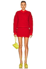 Bottega Veneta Fleece Pullover Sweater in Burst, view 4, click to view large image.