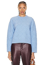 Bottega Veneta Long Sleeve Sweater in Admiral, view 1, click to view large image.