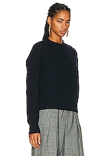 Bottega Veneta Dry Wool Rib Sweater in Abyss, view 2, click to view large image.