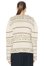 Bottega Veneta Polo Sweater in Multicolor Soapstone, view 3, click to view large image.