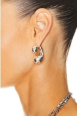 Bottega Veneta Teardrop Earrings in Sterling Silver, view 2, click to view large image.