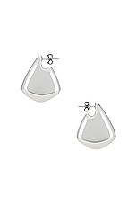 Bottega Veneta Drop Earrings in Silver, view 3, click to view large image.