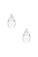 Bottega Veneta Stud Earrings in Transparent, view 1, click to view large image.
