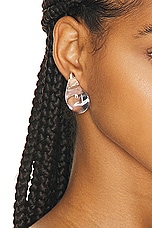 Bottega Veneta Stud Earrings in Transparent, view 2, click to view large image.