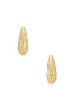 Bottega Veneta Drop Earrings in Yellow Gold, view 1, click to view large image.