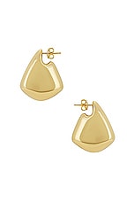 Bottega Veneta Drop Earrings in Yellow Gold, view 3, click to view large image.