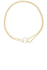 Bottega Veneta Choker Necklace in Silver & Yellow Gold, view 1, click to view large image.