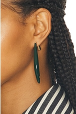 Bottega Veneta Dangle Earrings in Dark Green, view 2, click to view large image.