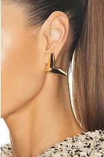 Bottega Veneta Wing Earrings in Yellow Gold, view 2, click to view large image.