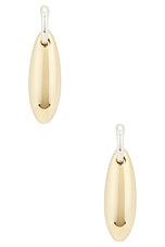 Bottega Veneta Dangle Earrings in Silver & Yellow Gold, view 4, click to view large image.