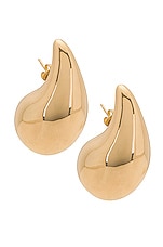 Bottega Veneta Drop Earrings in Gold, view 1, click to view large image.