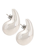 Bottega Veneta Drop Earrings in Silver, view 1, click to view large image.