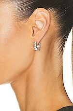 Bottega Veneta Square Earrings in Yellow Gold, view 2, click to view large image.