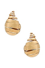 Bottega Veneta Drop Earrings in Gold, view 1, click to view large image.
