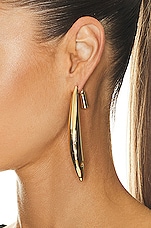 Bottega Veneta Long Earrings in Yellow Gold, view 2, click to view large image.