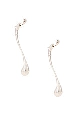 Bottega Veneta Statement Earrings in Silver, view 1, click to view large image.