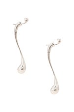 Bottega Veneta Statement Earrings in Silver, view 3, click to view large image.