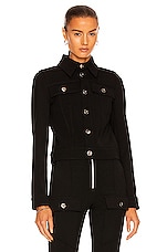 Bottega Veneta Double Cavalry Wool Stretch Jacket in Black, view 2, click to view large image.