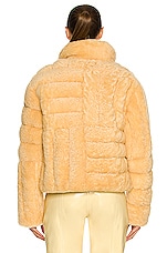 Bottega Veneta Short Teddy Shearling Jacket in Butter, view 4, click to view large image.