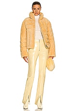 Bottega Veneta Short Teddy Shearling Jacket in Butter, view 5, click to view large image.