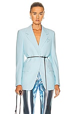 Bottega Veneta Tailored Blazer Jacket in Pale Blue, view 1, click to view large image.