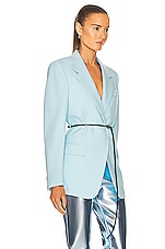 Bottega Veneta Tailored Blazer Jacket in Pale Blue, view 2, click to view large image.