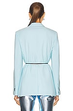 Bottega Veneta Tailored Blazer Jacket in Pale Blue, view 3, click to view large image.