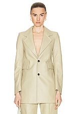 Bottega Veneta Curved Sleeve Jacket in Fennel Seed, view 1, click to view large image.